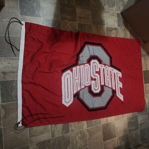 Ohio State Red Flag 5 Ft Long 3 Ft Wide Excellent Condition Never Hung